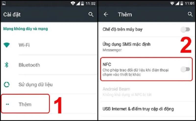 Cách bật NFC trên điện thoại Android