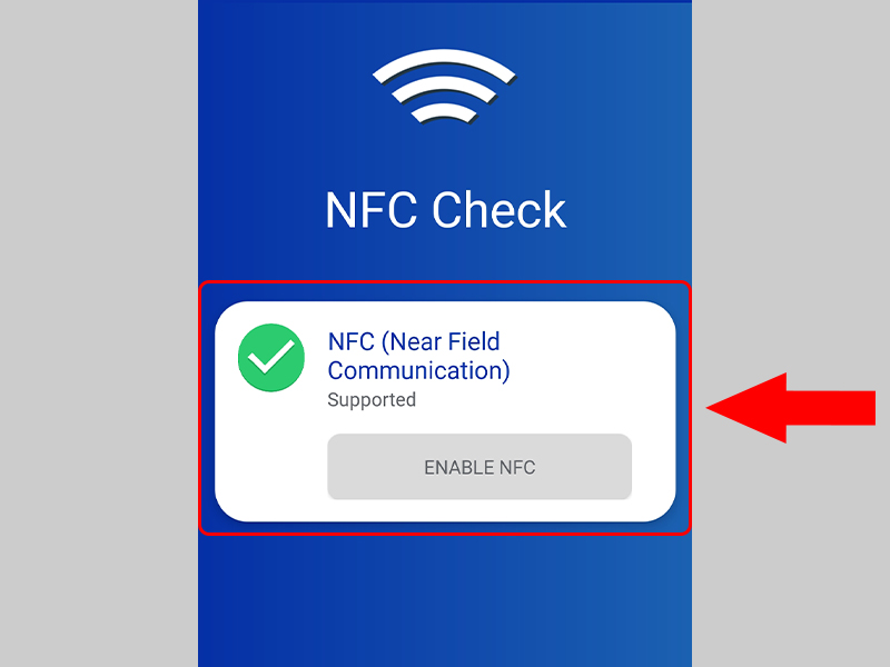 Thông báo xác nhận điện thoại có hỗ trợ NFC