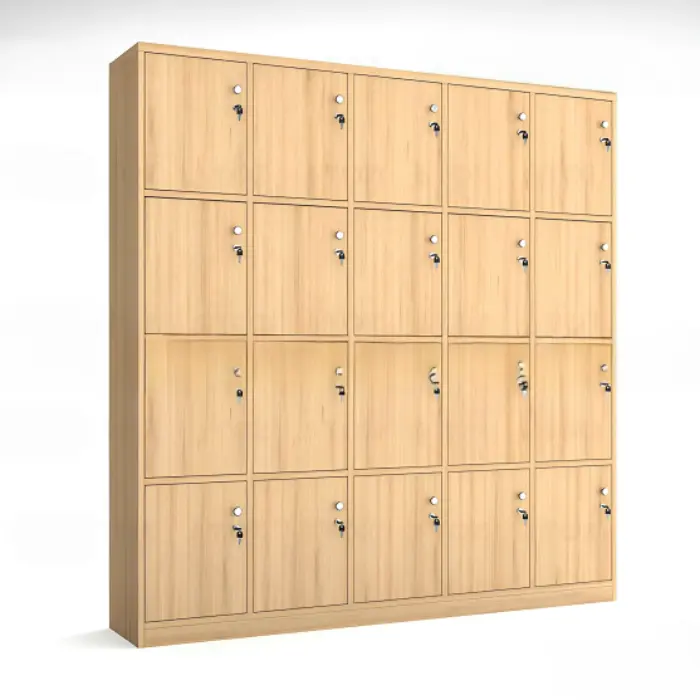 Tủ locker gỗ sang trọng, phù hợp cho văn phòng và không gian nghỉ dưỡng
