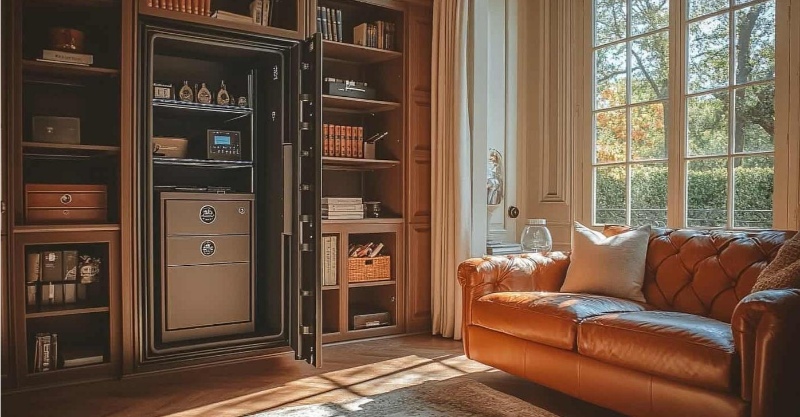 Vị trí két sắt trong phòng khách