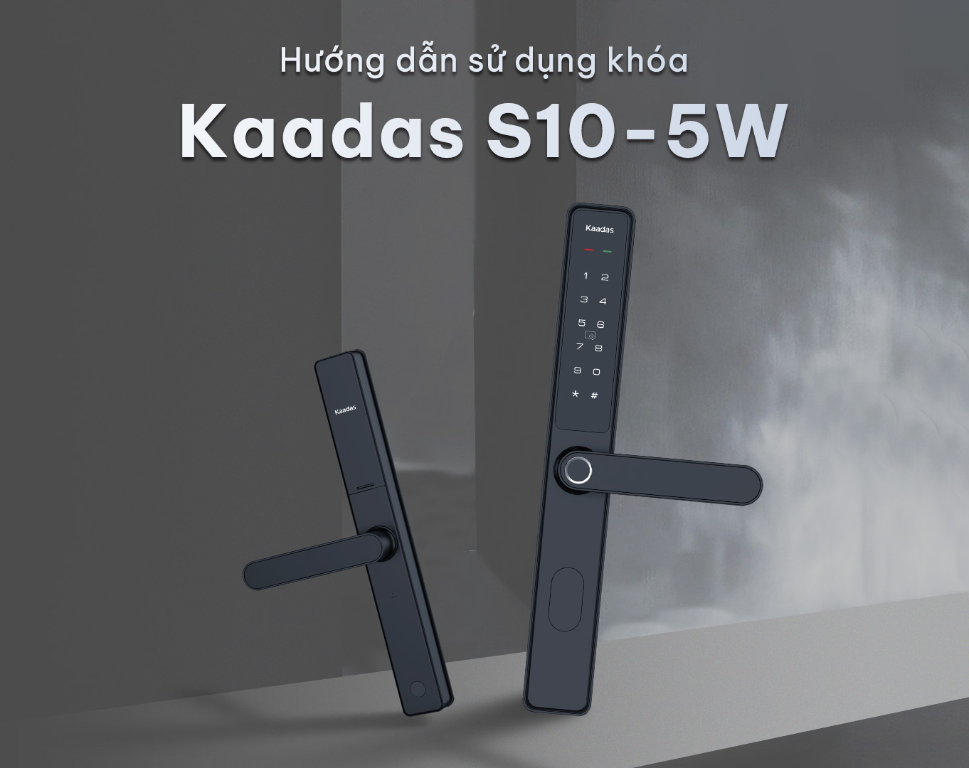 Khóa vân tay cửa nhôm Kaadas S10-5W