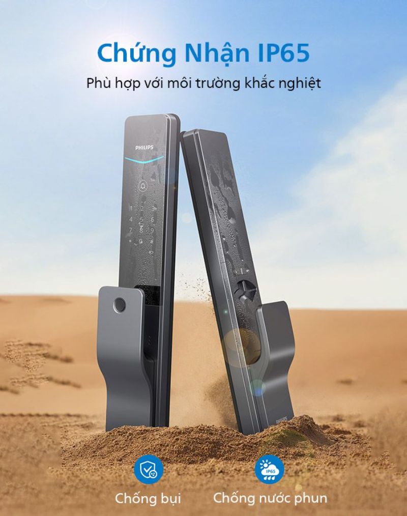 Khóa vân tay cửa nhôm hiện đại Philips DDL801-5HBS