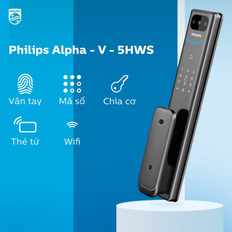 Khoá cửa thông minh Philips Alpha-V-5HWS