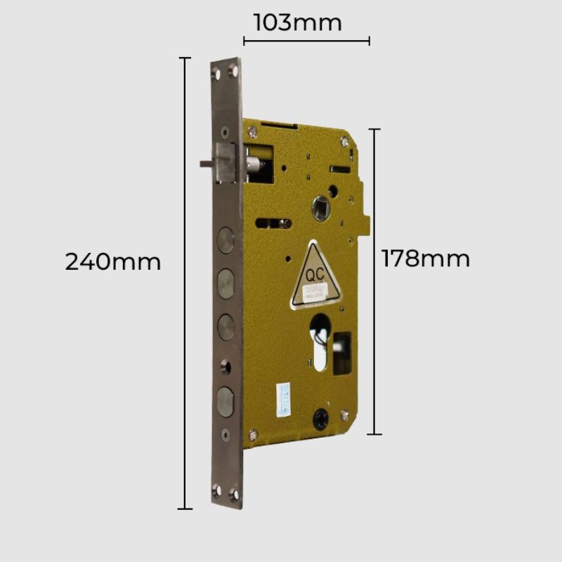 Kích thước của khoá điện tử Kaadas S500-C