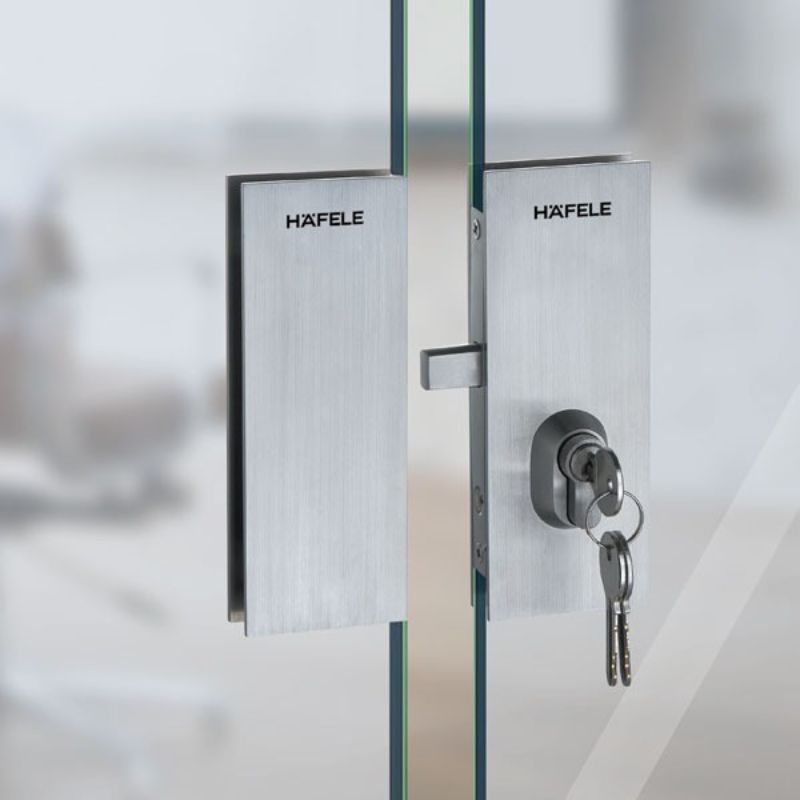 Khóa cửa kính cường lực Hafele