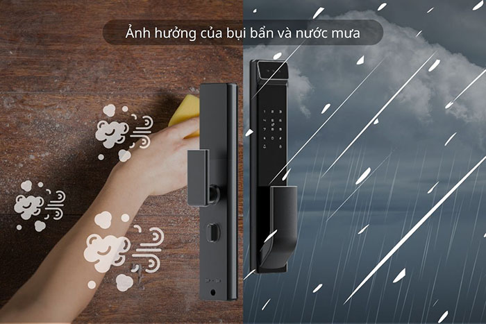 Tránh để khóa tiếp xúc với bụi bẩn