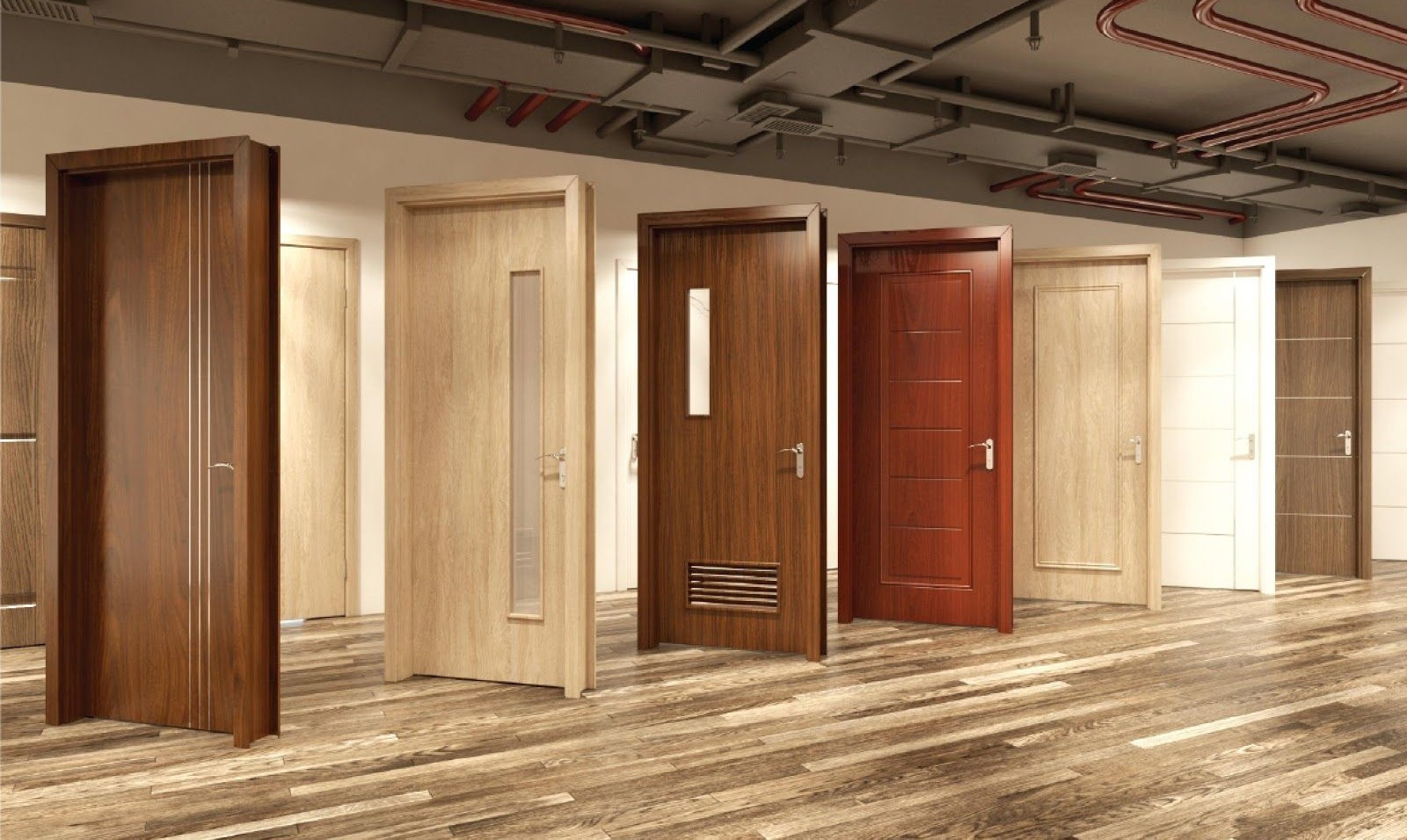 Cửa nhựa composite đa dạng màu sắc, kiểu dáng