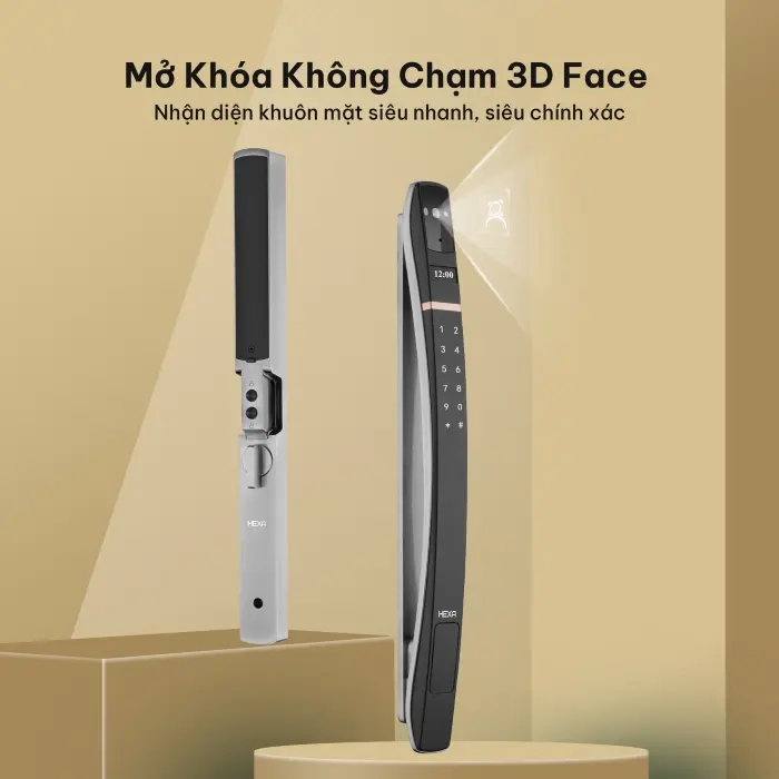Khóa HEXA P300 Pro nhỏ gọn đầy đủ tính năng phù hợp nhà chung cư