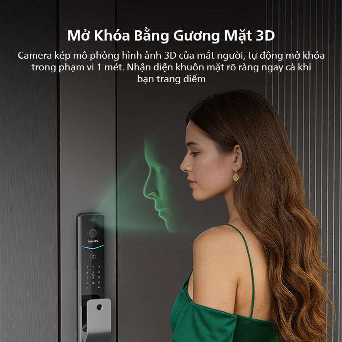 Khóa điện tử bảo mật cao với vân tay 3D và cảnh báo chống cạy phá