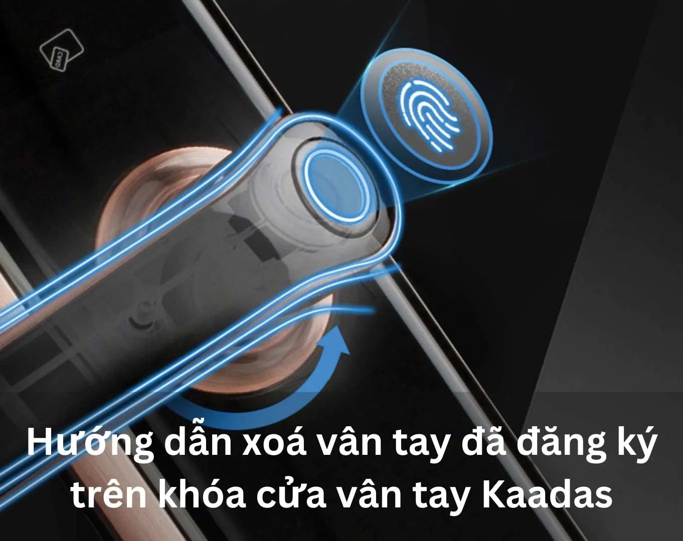 Cách xoá vân tay trên Khóa Kaadas