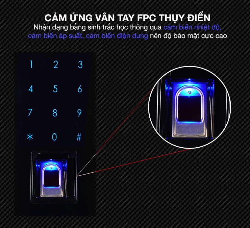 Khóa cửa Kaadas 6001 giá hợp lý với đầy đủ tính năng bảo mật cơ bản