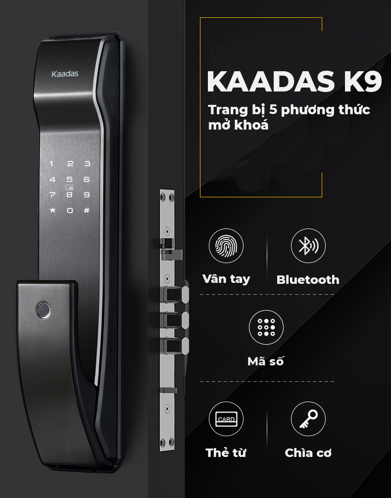 Khóa cửa vân tay KAADAS K9