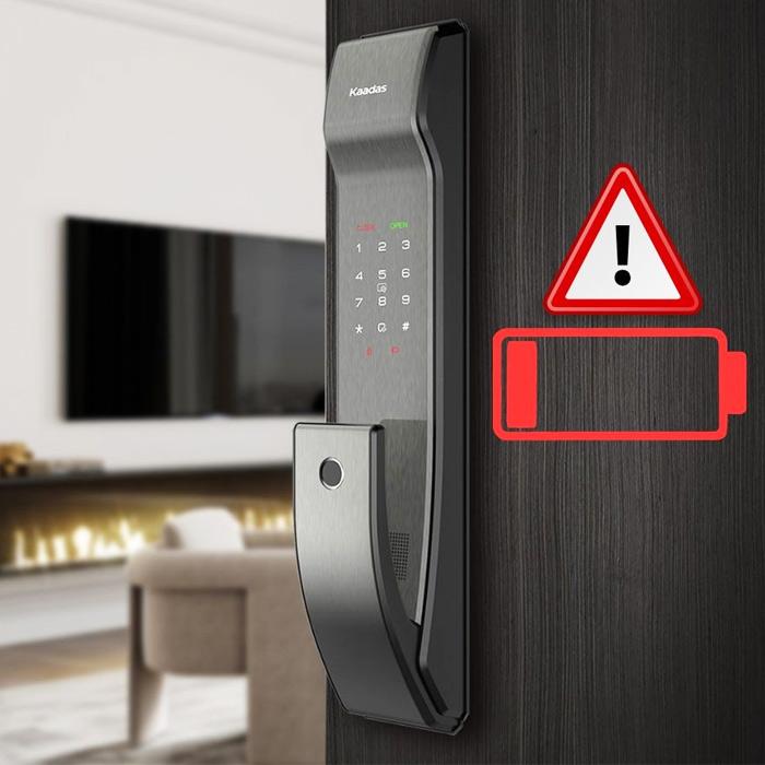 Khóa vân tay hết pin hoặc pin yếu