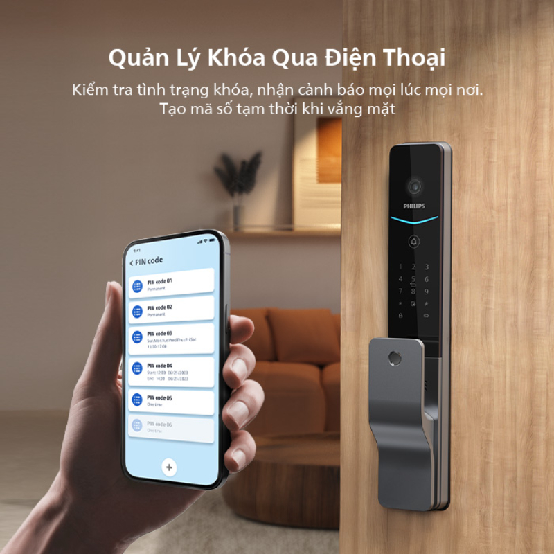 Khóa cửa Philips DDL720-MVP cho cửa gỗ