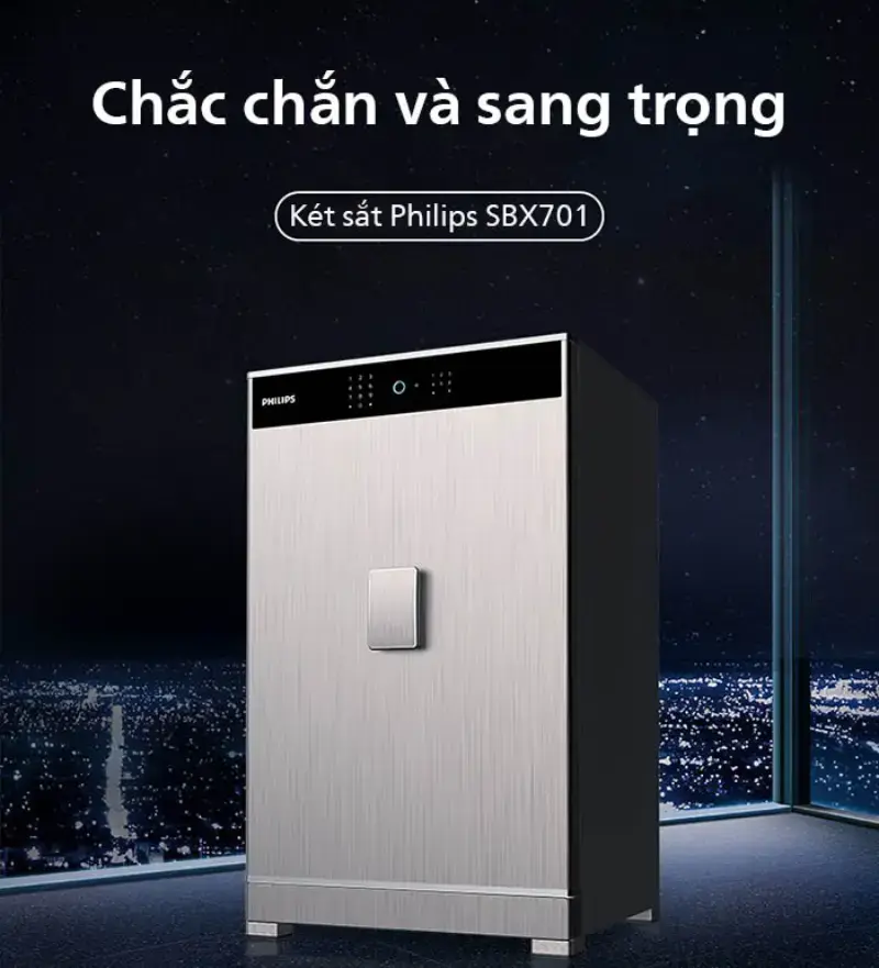Két sắt cao cấp Philips SBX701 khóa vân tay bảo mật cho văn phòng Thanh Hóa