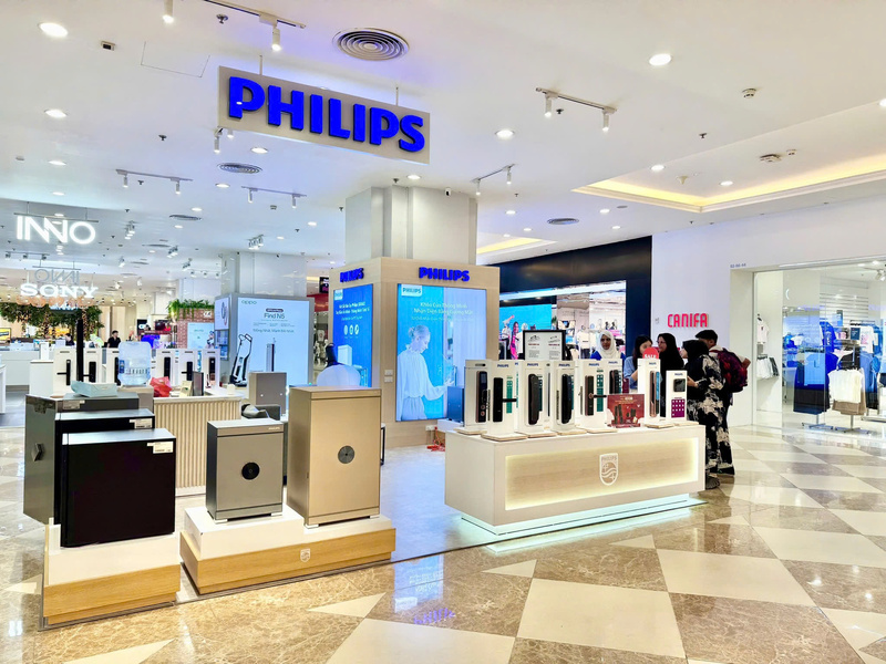 showroom trung bay san pham cua philips