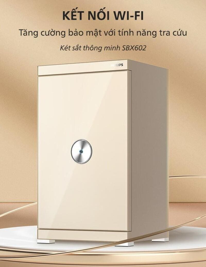 Két sắt Philips SBX602 kết nối với wifi giúp người cùng có thể nhận ngay thông báo cảnh báo khi có bất thường