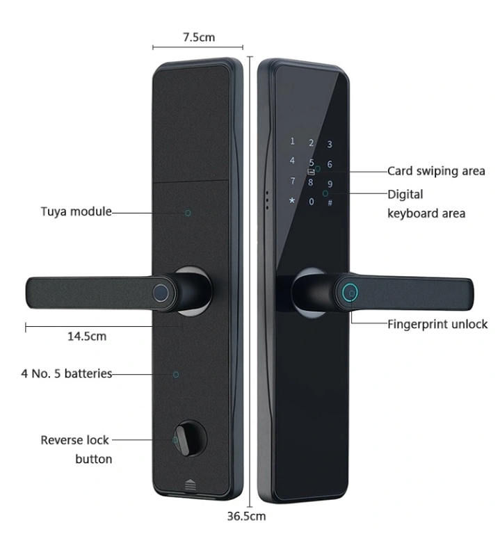 Khóa cửa thông minh WiFi Tuya SHP-DL7HBC