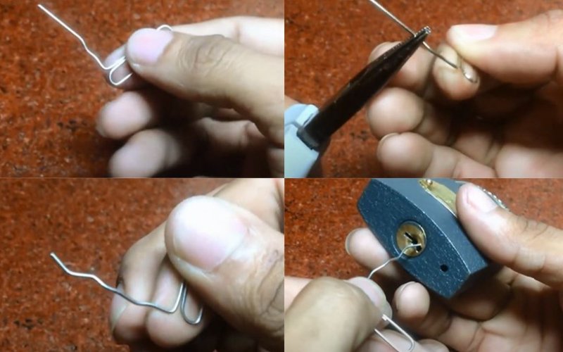 Dây kẽm có thể dùng để mở ổ khóa khi không chìa