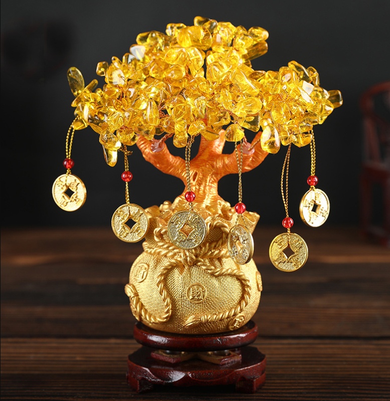 do vat phong thuy tranh phong thuy cay tai loc cay kim tien