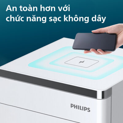 Chức năng sạc không dây an toàn ngay trên bề mặt.