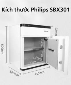 Kích thước nhỏ gọn của két sắt Philips SBX301