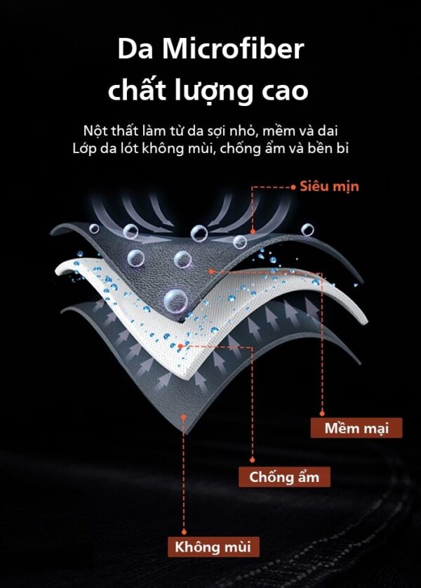 Nội thất bọc da PU cao cấp, sang trọng