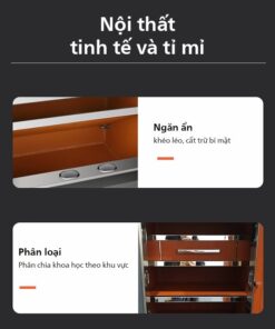 Phân chia không gian đa dạng, có ngăn bí mật tinh tế