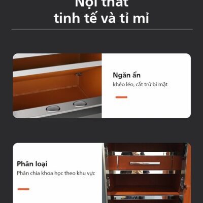 Phân chia không gian đa dạng, có ngăn bí mật tinh tế