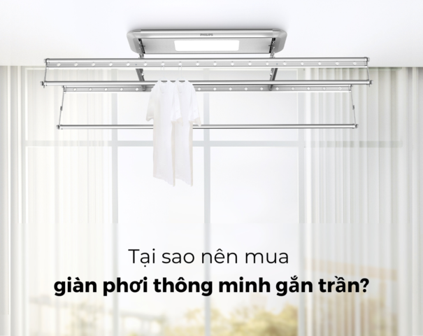 Giàn phơi thông minh gắn trần