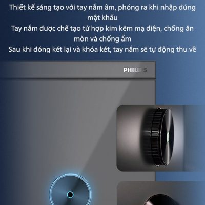 Tay nắm không trọng tải được ẩn mình tinh tế trong thân két