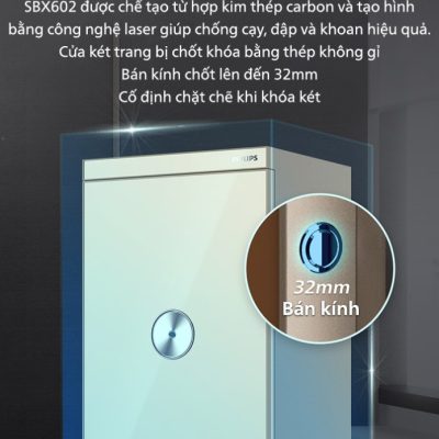 Thiết kế nguyên khối không điểm cạy trên SBX602