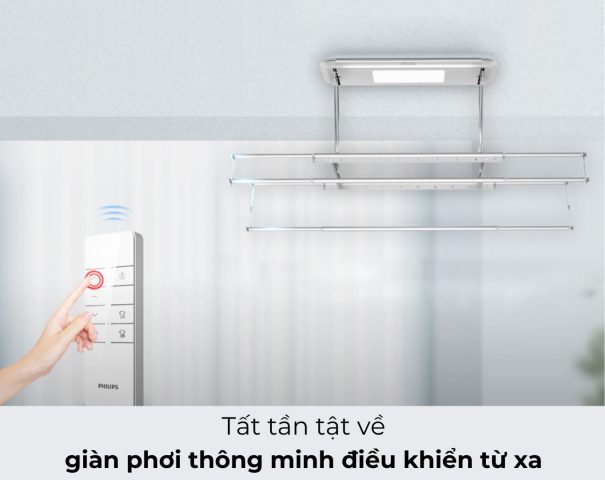 giàn phơi thông minh điều khiển từ xa