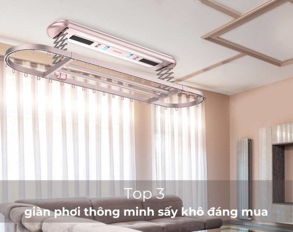 Giàn phơi thông minh sấy khô