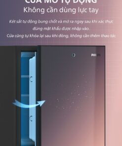 Cánh cửa tự động thu chốt về và mở ra khi nhập đúng mật khẩu