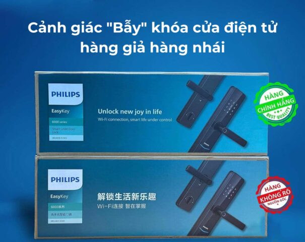 Cảnh giác bẫy khóa cửa điện tử hàng giả hàng nhái 4