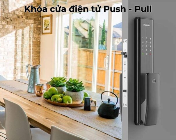 khóa cửa điện tử Push - Pull