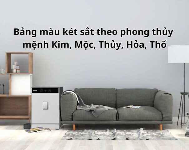 Bảng màu két sắt theo phong thủy mệnh Kim, Mộc, Thủy, Hỏa, Thổ