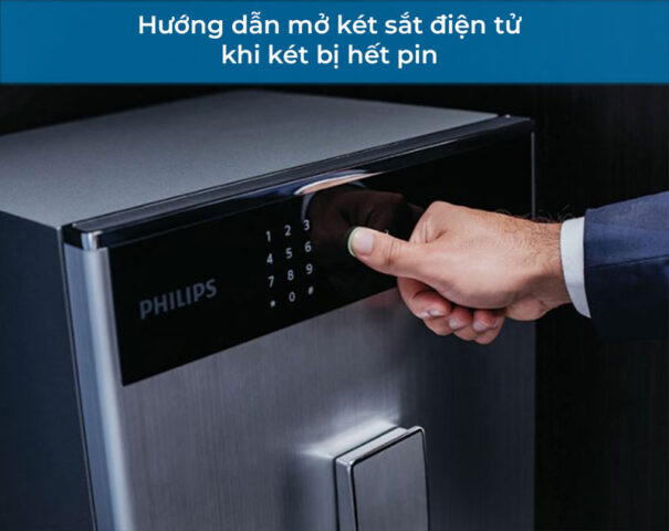 Hướng dẫn mở két sắt điện tử bị hết pin