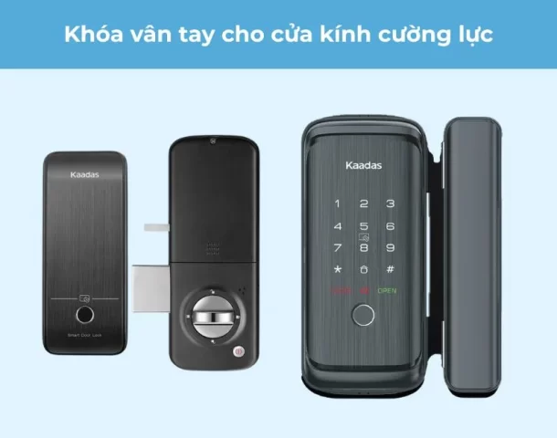 Khóa vân tay cho cửa kính cường lực
