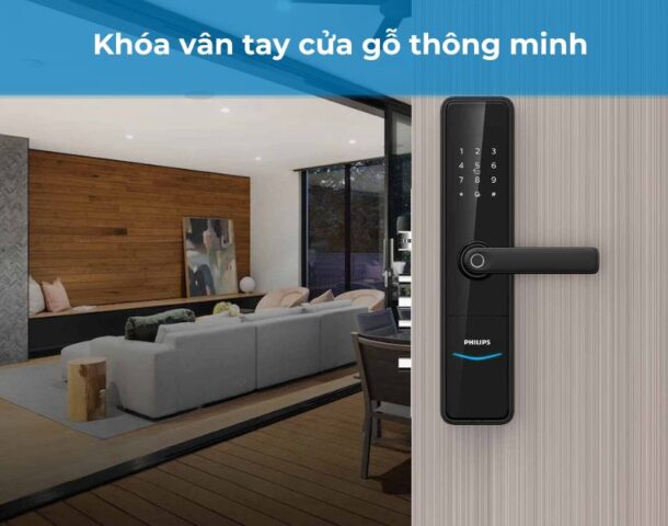 Khóa vân tay cửa gỗ thông minh