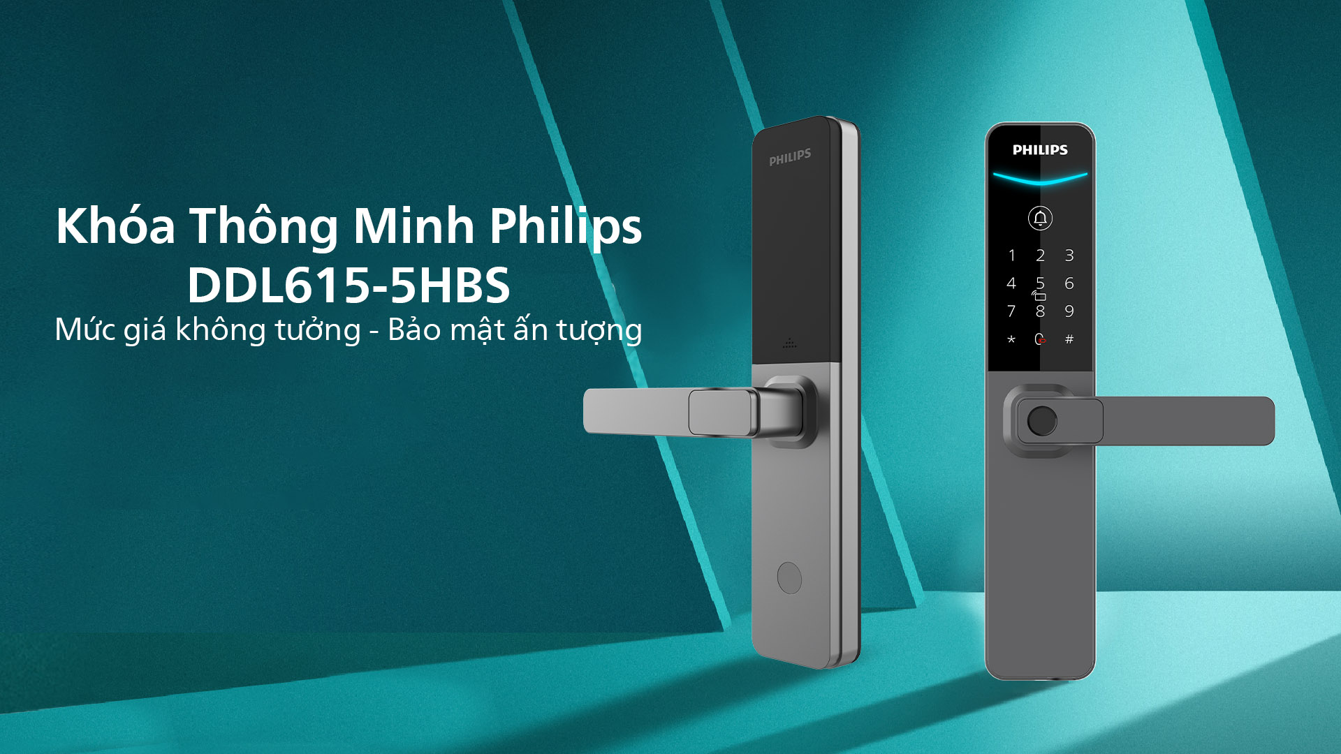 Khóa cửa vân tay Philips DDL615-5HBS
