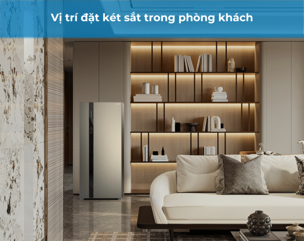 vị trí đặt két sắt trong phòng khách avt