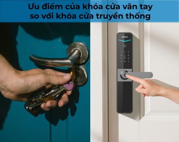 ưu điểm của khóa cửa vân tay so với khóa cửa truyền thống