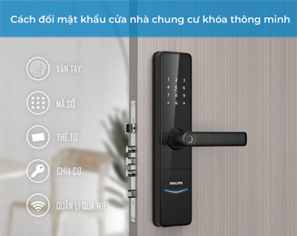 Cách đổi mật khẩu cửa nhà chung cư khóa thông minh