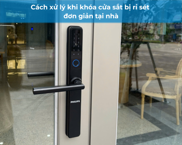 Cách xử lý khi khóa cửa sắt bị rỉ sét avt